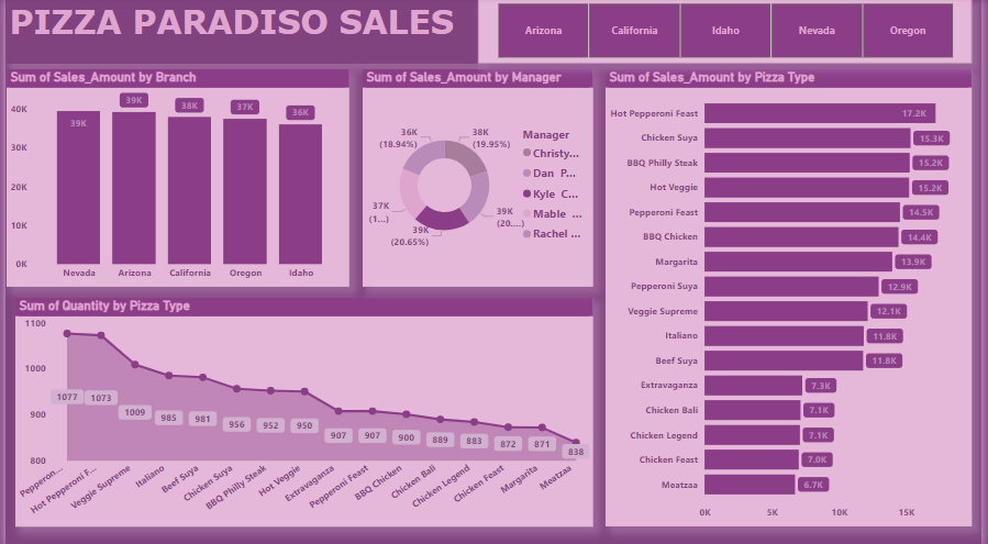 Home pizza paradiso sales live dashboard 2024 12 29